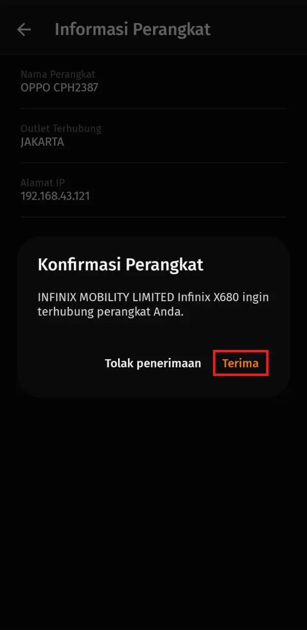 menambahkan perangkat secara manual